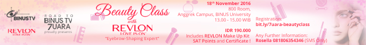 REVLON Beauty Class “Love Is On ~Eyebrows Shaping Expert~ (A Road to #BINUSTV7UARA)